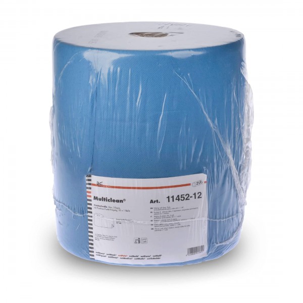 Papier-Putztuchrolle Multiclean® 3-lag. blau 37cm breit, 1000 Abrisse