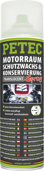 Petec Motorschutzwachs Spray, transparent, 500ml