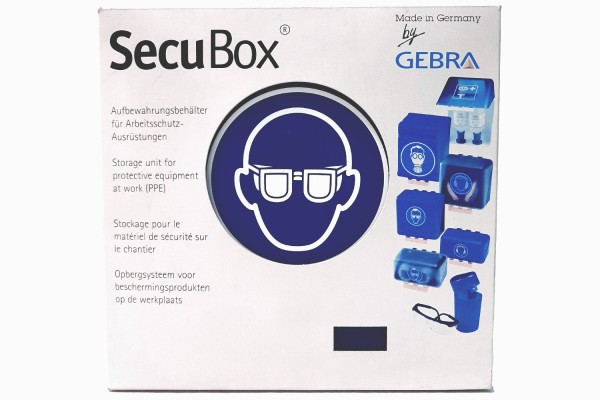 SECU BOX FÜR 4 SCHUTZBRILLEN WANDMONTAGE inkl.BEFESTIGUNGSMA
