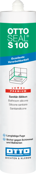 OTTOSEAL S 100 Premium-Sanitär-Silikon, grau (C02), 300ml