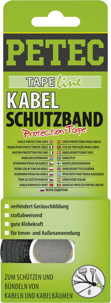 Petec Kabelschutzband Protection-Tape, 10 m x 19 mm x 0,3 mm, SB-Karte