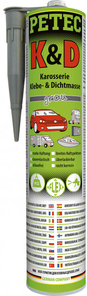 Petec K&D Karosserie Klebe-& Dichtmasse grau