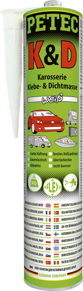 Petec K&D Karosserie Klebe-& Dichtmasse weiß