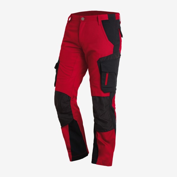 FHB Bundhose Florian 125100/3320 rot schwarz Gr.48