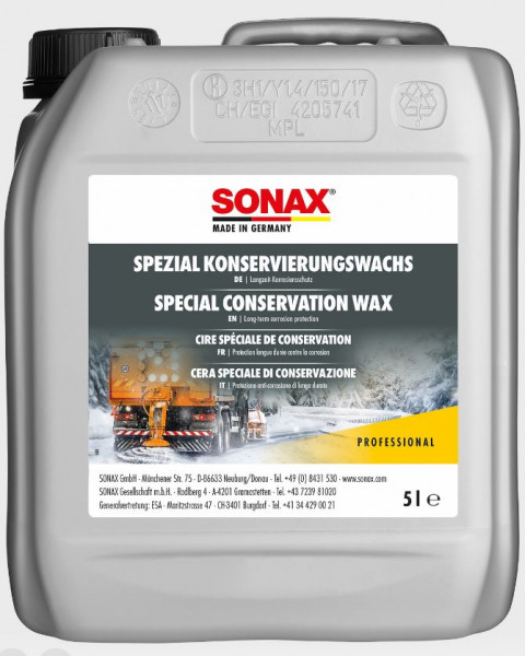 Sonax SpezialKonservierungsWachs, 5 Liter
