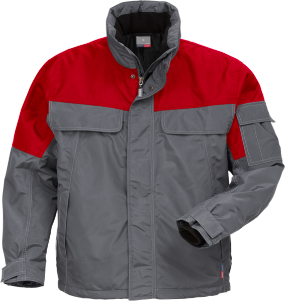 109321-866 FK ICON TWO BUNDJACKE GRAU/ROT, GR.M (50/52)